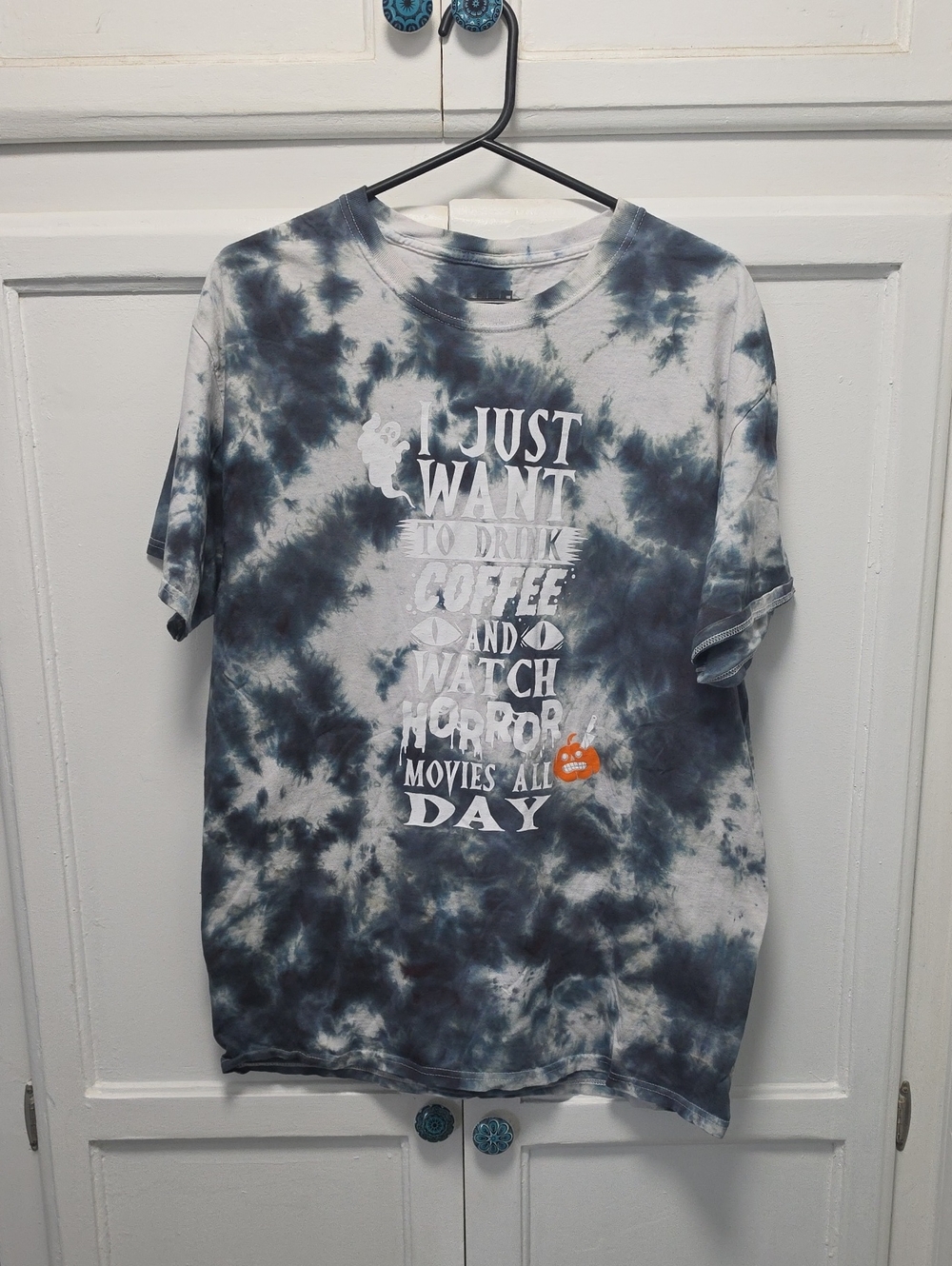 Rad Coffee Tie-Dye Short Sleeve Graphic Tee - Black & White